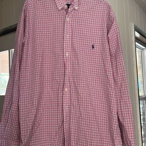 Polo Ralph Lauren Pink Checkered Button Down Shirt